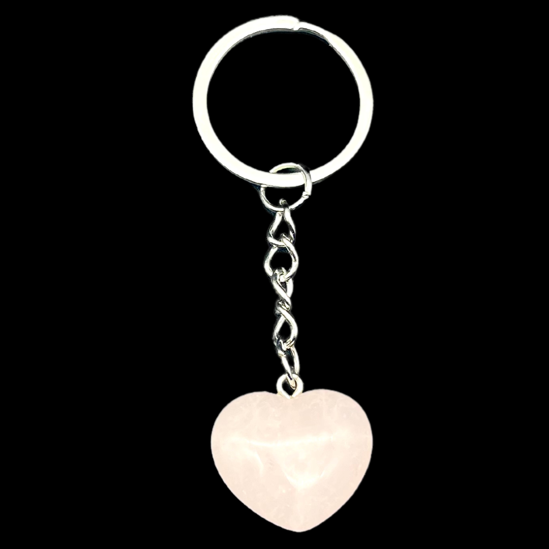 Quartz rose Porte-clés cœur