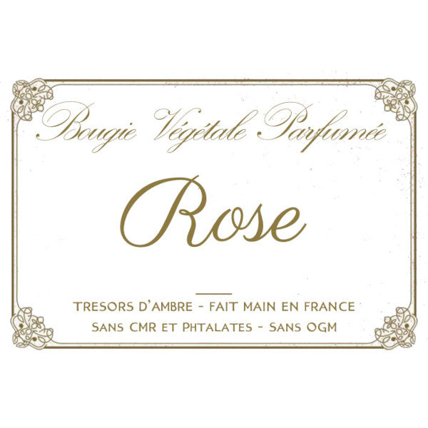 Bougie végétale parfumée Rose Métal