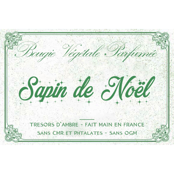 Bougie végétale parfumée Sapin de Noël Métal