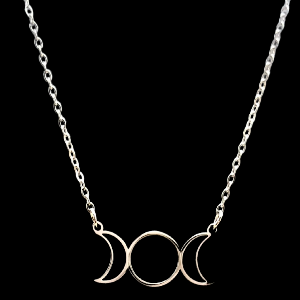 Triple Lune Pendentif en Acier Inoxydable