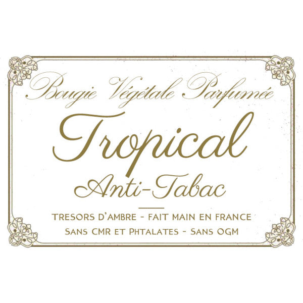 Bougie végétale parfumée Tropical Anti Tabac métal
