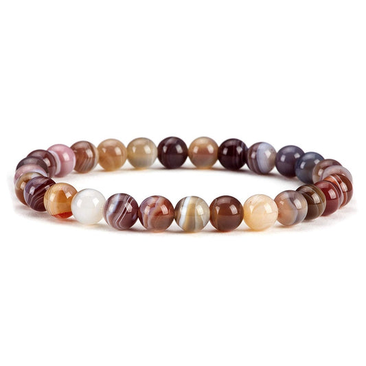 Agate du Botswana Bracelet en Pierre Boule