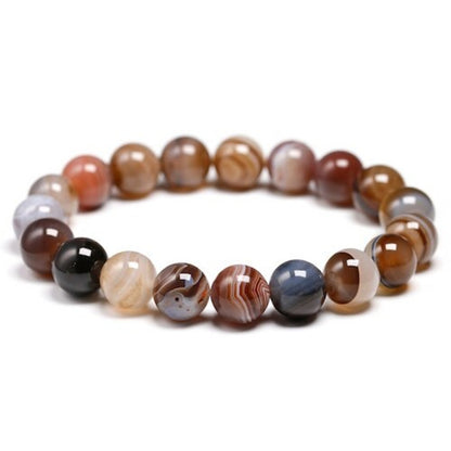 Agate du Botswana Bracelet en Pierre Boule