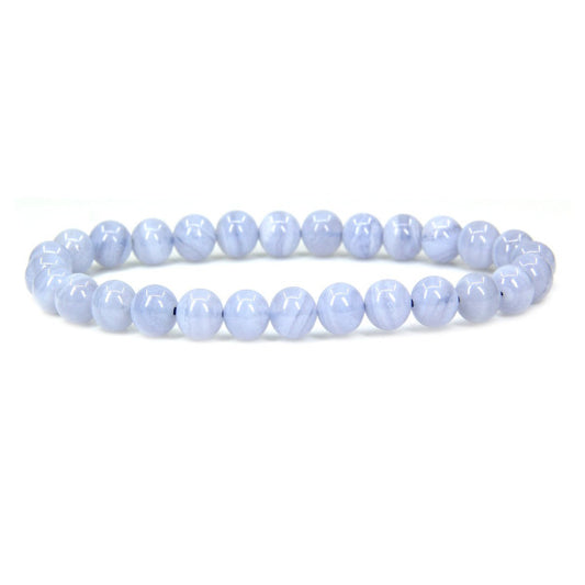 Calcédoine Bleue Bracelet en Pierre Boule