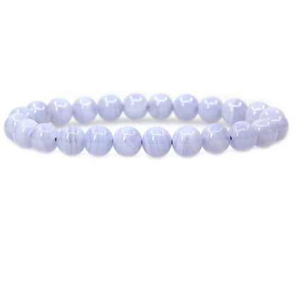 Calcédoine Bleue Bracelet en Pierre Boule