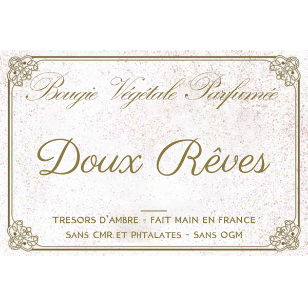 Bougie végétale parfumée Doux rêves Métal