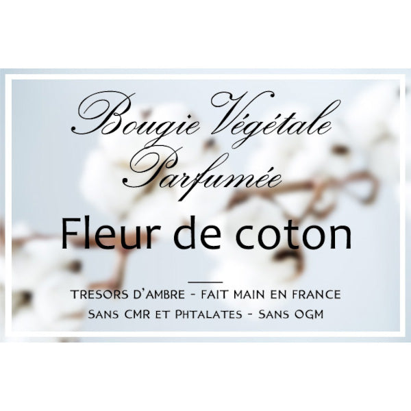 Bougie végétale parfumée Fleur de coton Métal