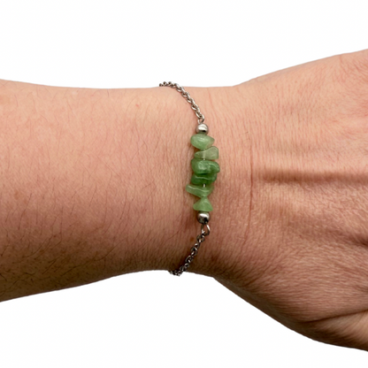 Bracelet en pierre naturelle en acier inoxydable au choix