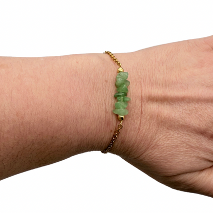 Bracelet en pierre naturelle en acier inoxydable au choix