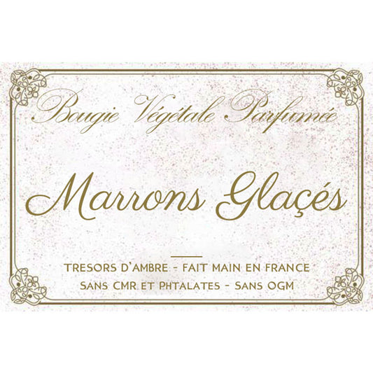 Bougie végétale parfumée Marrons Glacés Métal