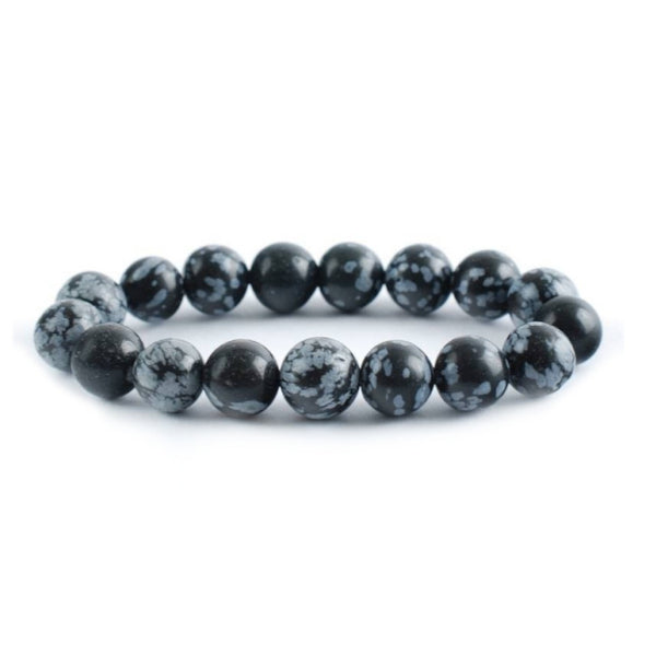 Obsidienne Neige Bracelet en Pierre Boule