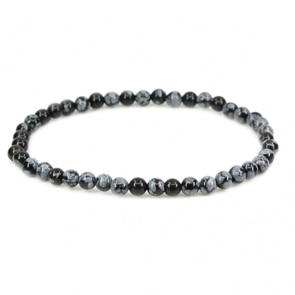 Obsidienne Neige Bracelet en Pierre Boule