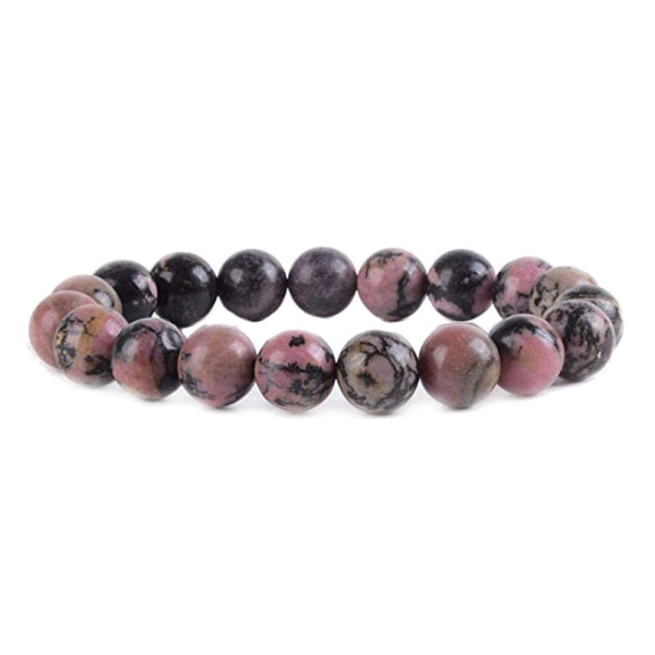 Rhodonite Bracelet en Pierre Boule