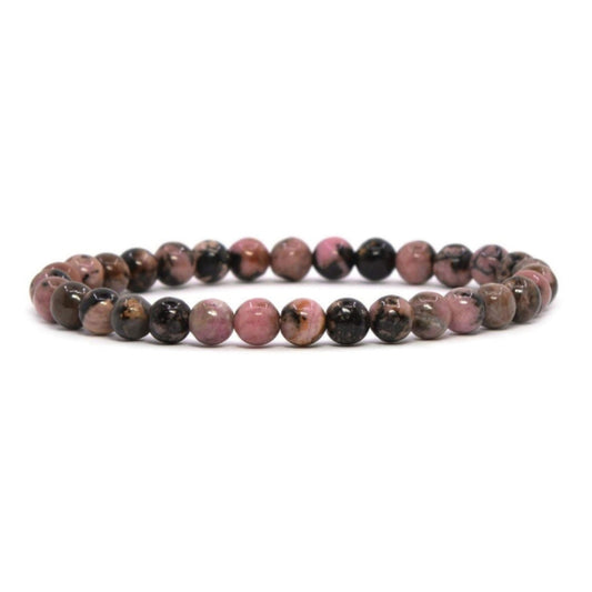 Rhodonite Bracelet en Pierre Boule