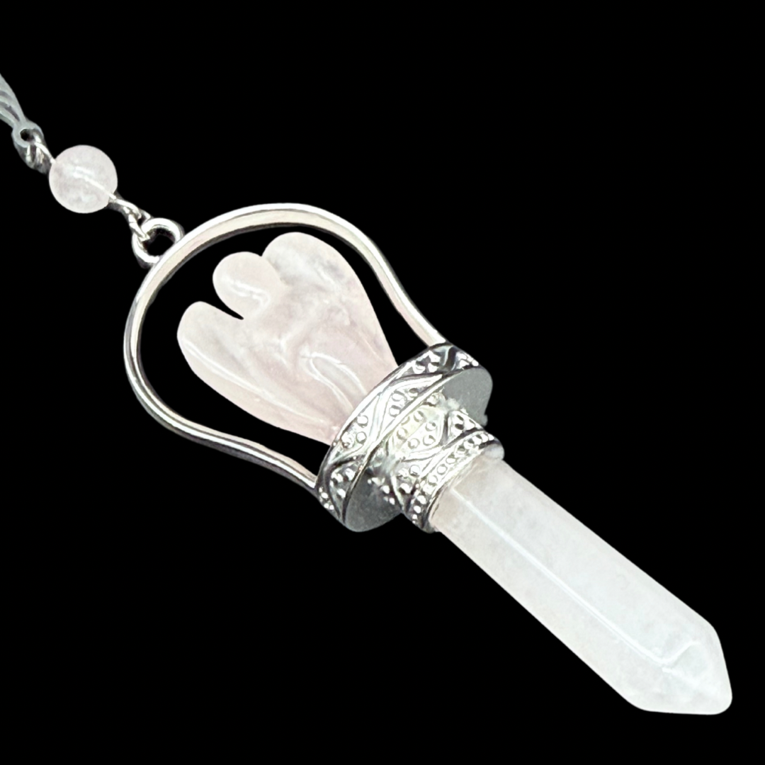 Pendule Quartz Rose - Pièce unique