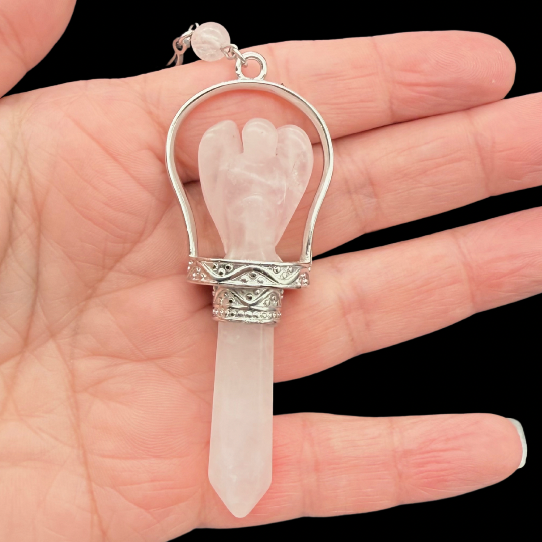Pendule Quartz Rose - Pièce unique