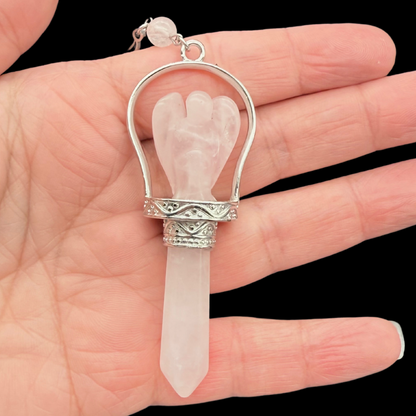 Pendule Quartz Rose - Pièce unique