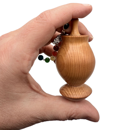 Pendule 7 chakras et bois  - Pièce Unique