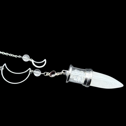Pendule Cristal et Grenat - Pièce unique