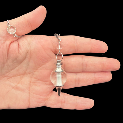 Pendule Cristal de roche - Pièce unique
