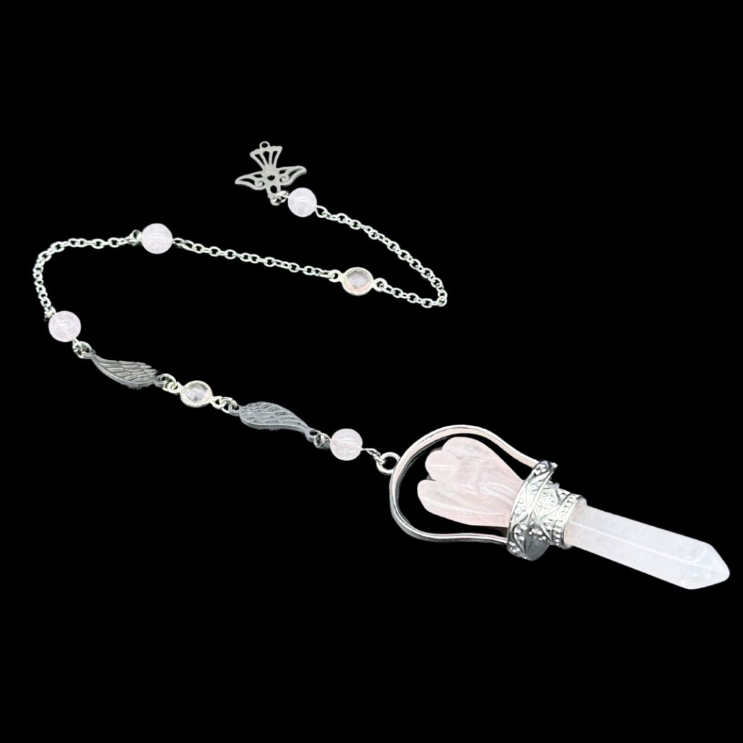 Pendule Quartz Rose - Pièce unique