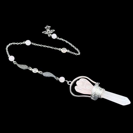 Pendule Quartz Rose - Pièce unique