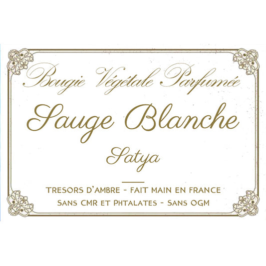 Bougie végétale parfumée Sauge Blanche Satya Métal