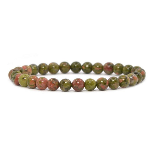 Unakite Bracelet en Pierre Boule