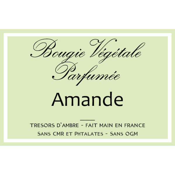 Bougie végétale parfumée Amande Métal