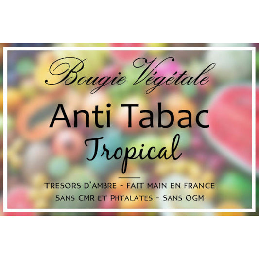 Bougie végétale parfumée Anti Tabac Tropical Métal