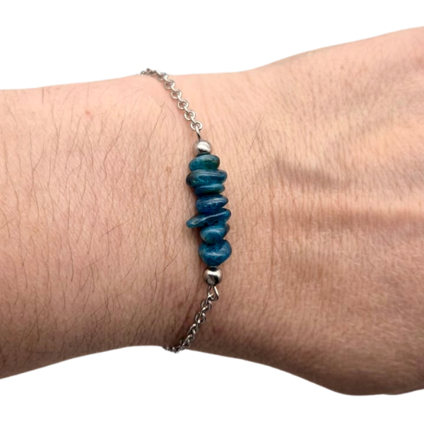 Bracelet en pierre naturelle en acier inoxydable au choix