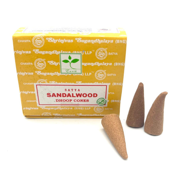 Encens Bois de Santal (Sandalwood) en Cônes Satya