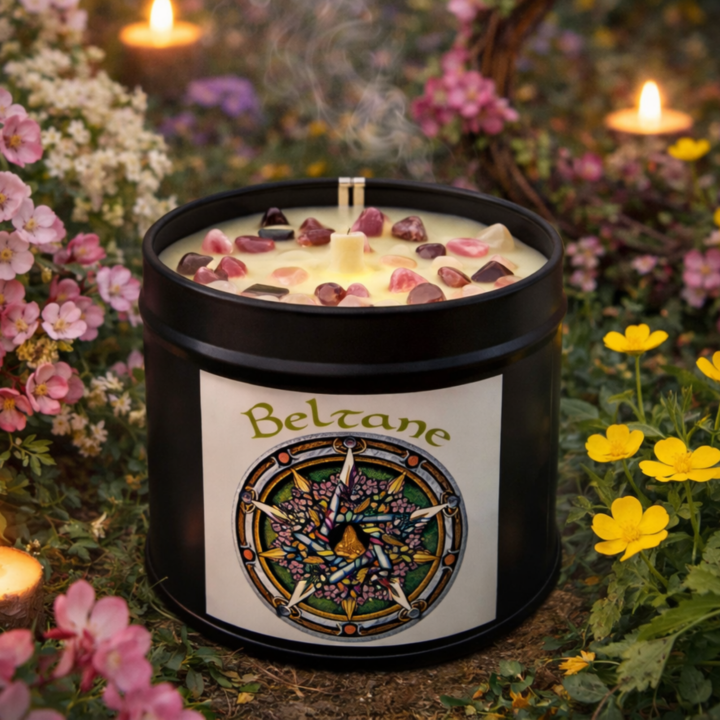 Bougie végétale parfumée – Sabbat de BELTANE – En PRE COMMANDE UNIQUEMENT – Edition limitée