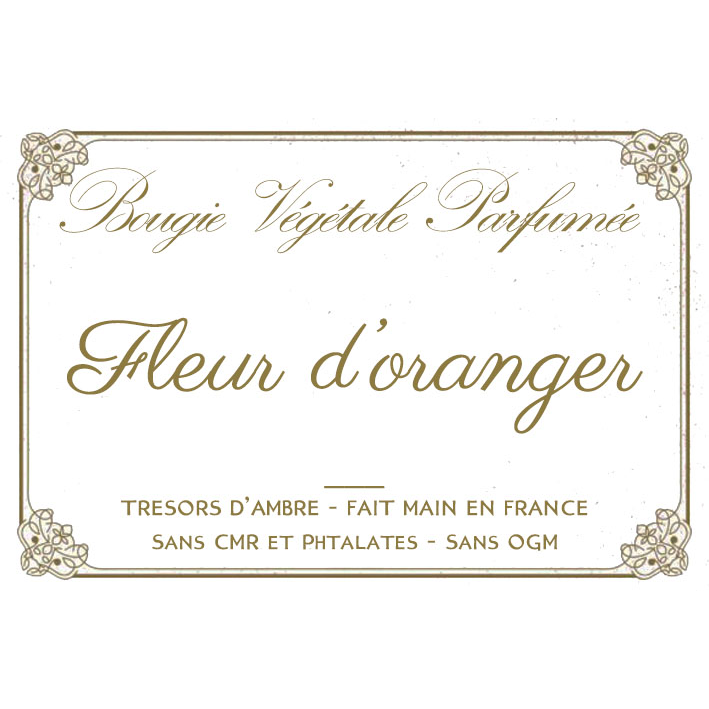 Bougie végétale parfumée Fleur d’Oranger Métal