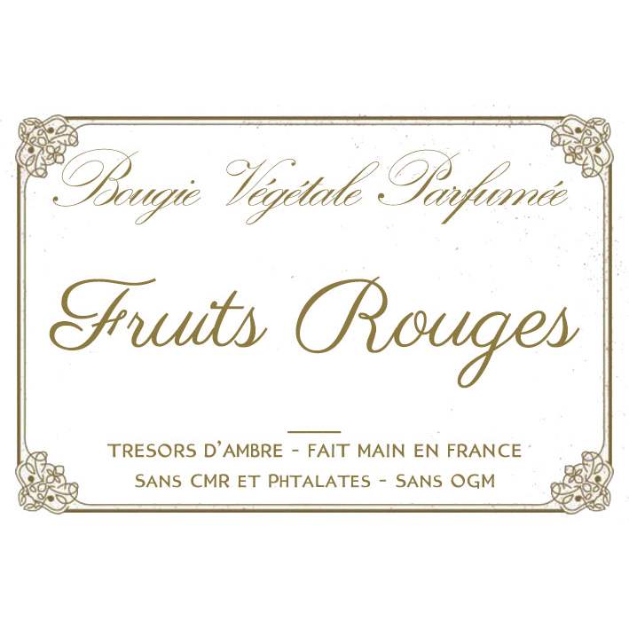 Bougie végétale parfumée Fruits rouges Métal