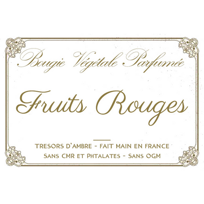 Bougie végétale parfumée Fruits rouges Métal