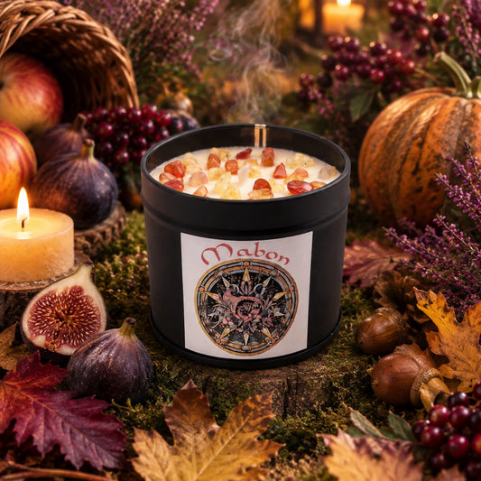 Bougie végétale parfumée – Sabbat de MABON (Equinoxe d'Automne) – Edition limitée