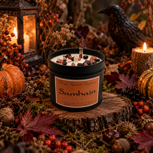 Bougie artisanale Samhain – Bougie végétale parfumée en précommande | Édition limitée