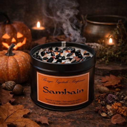 Bougie artisanale Samhain – Bougie végétale parfumée en précommande | Édition limitée