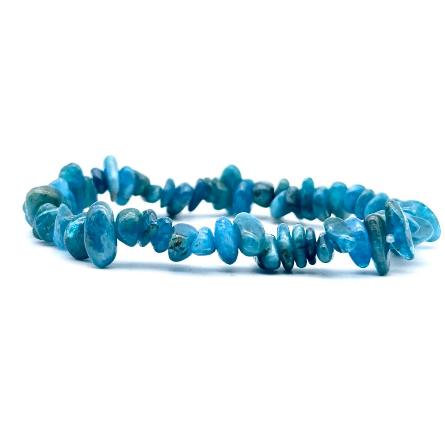 Bracelet Baroque Apatite Bleue Extra Pierre Naturelle Lithothérapie