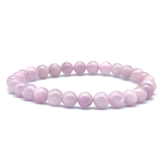 Bracelet Boule Kunzite Pierre Naturelle Lithothérapie