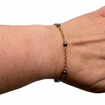Bracelet en pierre naturelle en acier inoxydable au choix