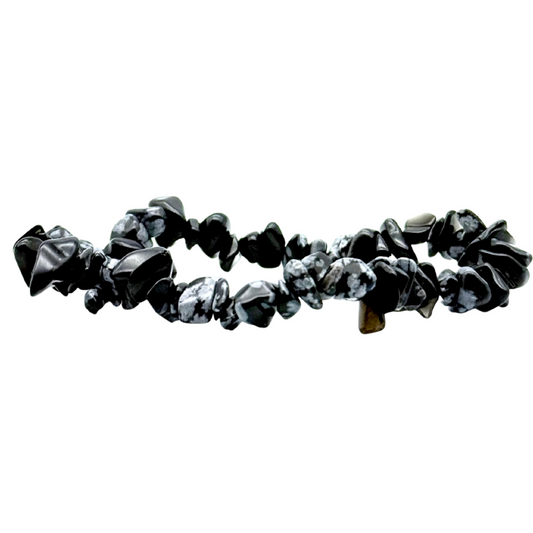 Obsidienne Neige Bracelet Baroque