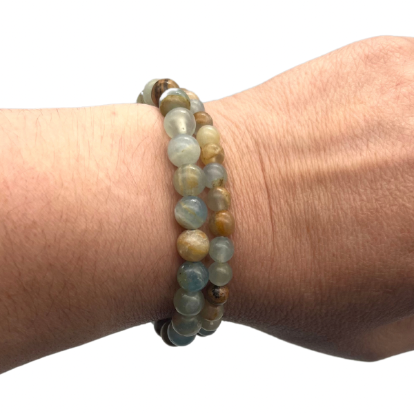 Calcite Bleue Bracelet en Pierre Boule