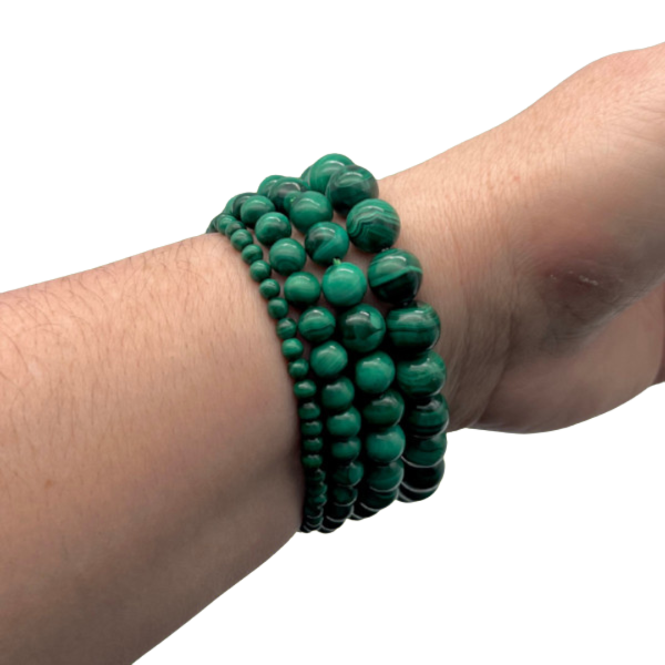 Malachite EXTRA Bracelet en Pierre Boule