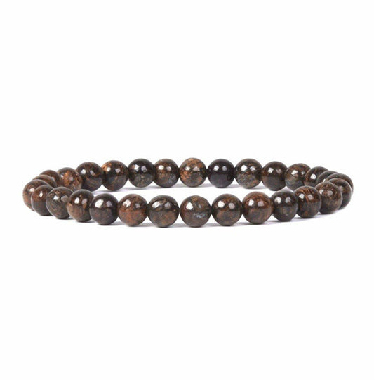 Bronzite Bracelet en Pierre Brute Boule