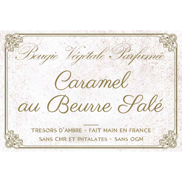 Bougie végétale parfumée Caramel beurre salé Métal