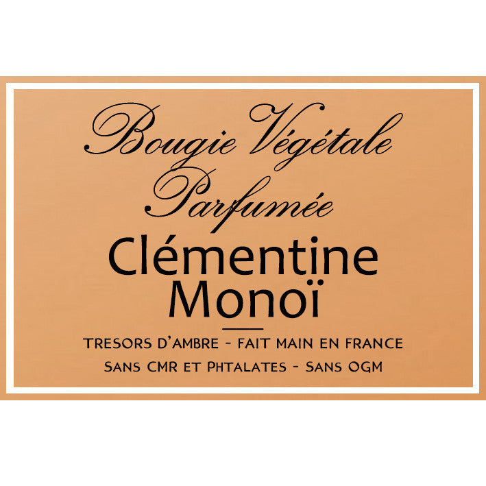 Bougie végétale parfumée Clémentine Monoï Métal