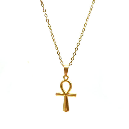 Croix d’Ankh (Croix de Vie) en Acier Inoxydable doré