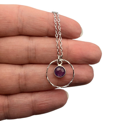 Collier Orbite en Argent 925 et Pierre Naturelle - 10 variantes